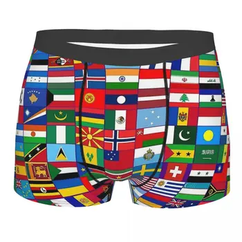 Pasaulio vėliavos Apatinės kelnaitės Homme kelnaitės Vyriški apatiniai drabužiai Seksualūs šortai Boksininko trumpikės