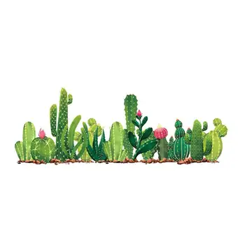 Pasidaryk pats Sukulentai Kaktusas Puodas Augalų gėlės Sienos lipdukas Freska Plakatas Sieninis darželis Gyvenimas Nuimama sofa Fonas Vinilo kambarys L0X5