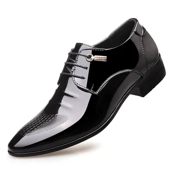 Patentuotos odos vyriškos suknelės batai Oksfordo batai vyrams Verslo batai Zapatos De Hombre De Vestir Oficialūs batai Vyrai Sapato Social