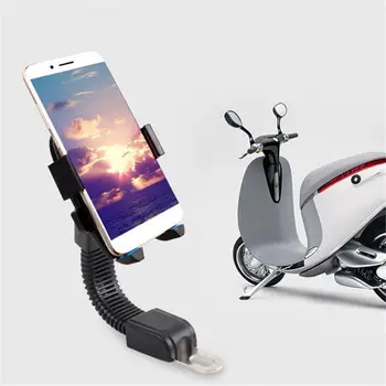 Patogus motociklo telefono laikiklis Smūgiams atsparus 360 laipsnių sukimasis Neslystantis Elektrinio telefono stovas Mobilus priedas