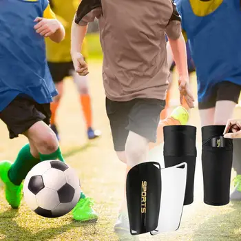 Patogūs futbolo blauzdos pagalvėlės minkštos paminkštintos futbolo blauzdų apsaugos su kojinėmis Rankovės rankovės Jaunimas iki suaugusiųjų dydžių Smūgių sugėrimas vaikams