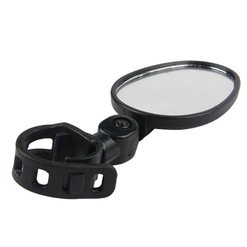 Patvarus dviračio veidrodis 2 PCS reguliuojamas rotacinis apvalus vairo galinio vaizdo veidrodis, skirtas MTB plento dviračiui, padidina saugumą ir matomumą