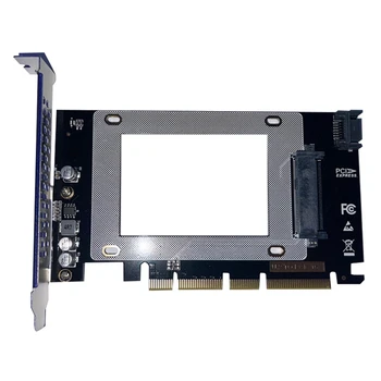 PCIE 3.0 X4/X8/X16 Į U.2 SFF-8639 adapteris U.2 į PCI-E stovo kortelę U.2 SSD SATA PCI Express kortelė, skirta 2,5 colio SATA HDD