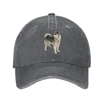 Personalized Cotton Siberian Husky Dog Beisbolo kepuraitė Moterys Vyrai kvėpuojantys Aliaskos malamuto tėčio skrybėlės gatvės drabužiai