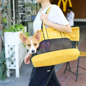 Pet Canvas Bag for Outcoming Use Patvarus katės, šuns ir šuniuko nešiojimo krepšys Kvėpuojantis nešiojamas naminių gyvūnėlių nešiojimo krepšys