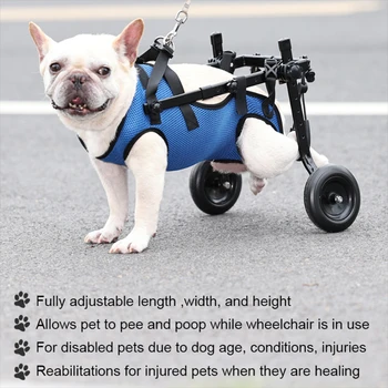 Pet Walk Booster Dog WheelChair Disability Reguliuojamas šuo Užpakalinės kojos Laikiklis Katė Šuo sužeistas ir silpnas reabilitacijos pagalbos automobilis