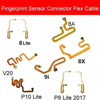 Pirštų atspaudų jutiklio jungtis Flex kabelis Huawei Honor 7i 8A 8X 9i 10 Lite 20i V20 V10 P10 P20 P30 Pro P8 Lite 2017 Nova 3e