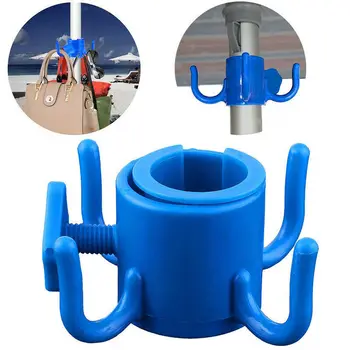 Plastikiniai 4 šakučiai Paplūdimio skėtis kabantis kablys rankšluosčių kamerai Akiniai nuo saulės Krepšiai Baseino aksesuarai Lauke