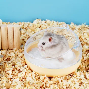 Praktinė apsauga nuo purslų nuimama skaidri plastikinė naminių gyvūnėlių vonios dėžutė Žiurkėno tualeto žiurkėno vonia žiurkių narve dėžutė