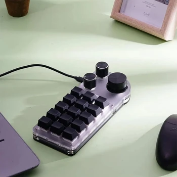 Programavimo makrokomandų klaviatūra 15 klavišų RGB tinkinti klaviatūrą USB Bluetoothsuderinamas