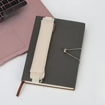 Pu odinis elastinės sagties pieštuko dėklas Nešiojamojo kompiuterio rašiklio krepšys Jutiklinio ekrano rašiklio dangtelis 1PCS