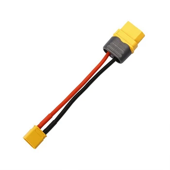 RC akumuliatoriaus kabelis Amass XT60 į XT30 T-Plug jungtis Vyriškas moteriškos jungties kištukas su 16AWG silikonine viela 100mm