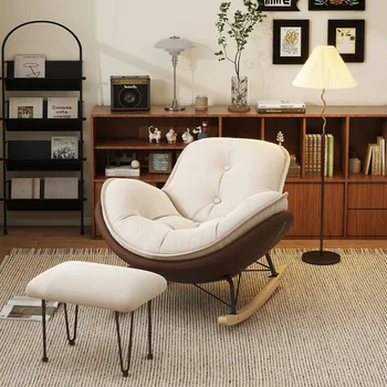 Reading Recliner Nordic Chair Svetainė Simple Designer Puffs Arcing Chair Ergonomic Mobile Mecedora Modernūs baldai