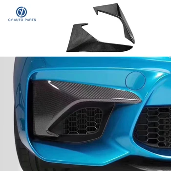 Real Carbon Fiber Winglets Slends Priekinio buferio rūko žibinto kampo apdaila BMW M2