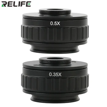 RELIFE 0.5X 0.35X adapteris objektyvo fokusavimo reguliuojamas fotoaparato montavimas C jungties adapteris naujo tipo triakis stereo mikroskopas