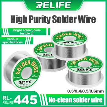 RELIFE RL-445 0.3/0.4/0.5/0.6mm Didelio grynumo lydmetalio viela Kanifolijos šerdies skardos viela Įvairūs elektroniniai litavimo suvirinimo svoriai 25g