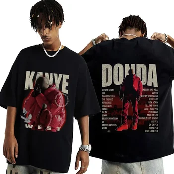 Reperis Kanye West Donda Grafiniai marškinėliai Vyrai Moterys Mada Hip Hop Punk marškinėliai Vyriški jaukūs medvilniniai marškinėliai trumpomis rankovėmis Oversized marškinėliai