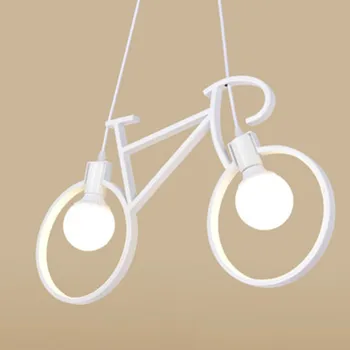 retro pakabukas Šviesa Kūrybinė geležinė dviračio pakabuko lempa Svetainė Paprastas restoranas Baras Pramoninė virtuvė Pakabinami šviestuvai