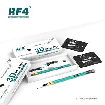 RF4 RF-KB11 klijų valiklio ašmenų rinkiniai su dviguba galvute su IC antistatinio šepetėlio lustų CPU IC kietojo disko skardos grandymo peiliu