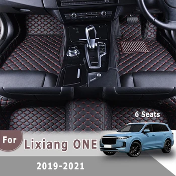 RHD Custom automobilių grindų kilimėliai Li Lixiang One 2021 2020 2019 (6 sėdimos vietos) Priedai Kilimų stilius Automobilių interjero dalys Automobiliai