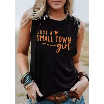 Rheaclots Women's Just A Small Town Girl Printed Casual Tank Top
