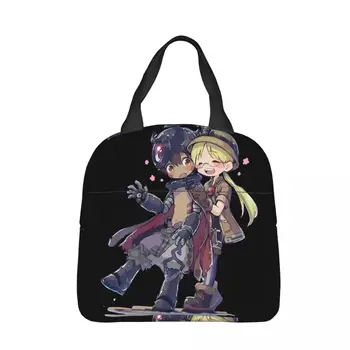 Riko ir Reg Art Pattern Cooler Lunch Box Anime made in Abyss Mountaineering Thermal Insulation Portable Food Bag