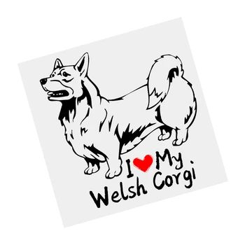 S61264 # Welsh Corgi, Pembroke Dog Juodas skaidrus automobilio lipdukas Vinilo lipdukas Vandeniui atsparūs dekorai motociklų buferio nešiojamam kompiuteriui