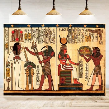 Senovės Egipto fotografija Fonas Faraonai Senovės genčių slinkties freska Tapyba Sienų fonas Egipto vakarėlio dekoro reklamjuostė