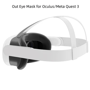 Silikoninė užtemdoma paakių kaukė, skirta Oculus/Meta Quest 3 Out paakių kaukės VR priedams nuo įbrėžimų