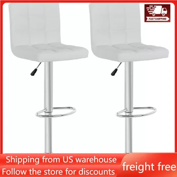Skaitiklio aukščio juosta 2 dalys modernios besisukančios juostos Hidraulinės buitinės virtuvės kėdės gali būti labai reguliuojamos PU odinė baro kėdė