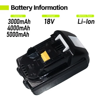 skirta 3.0Ah/4.0Ah/5.0Ah 18V ličio jonų baterijai pakeisti Makita BL1820B BL1815 BL1850 BL1840 BL1860B LXT400 suderinama Batterie