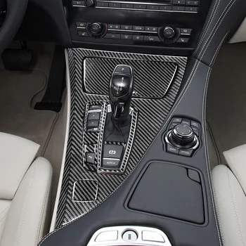 skirta BMW 6 serijos M6 F12 F13 F06 11-18 Real Carbon Fiber M Sport Shift panelei Air Outlet Priekinių žibintų mygtukas Automobilio salono priedai