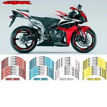 skirta HONDA CBR 1100XX 125R 300R 500R Aukštos kokybės motociklo priekinio ir galinio rato krašto lipdukai Šviesą atspindinčios juostos ratai