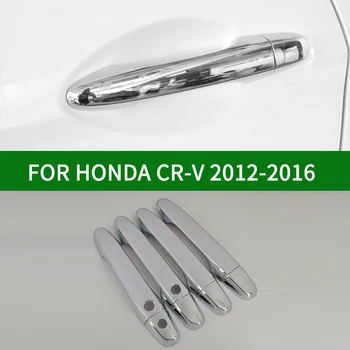 skirta Honda CR-V 2012-2016 chromo sidabro spalvos durų rankenos dangtelio rėmelio apdaila CRV 2013 2014 2015