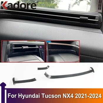 skirta Hyundai Tucson NX4 2021-2023 2024 Priekinės pusės oro išleidimo angos išleidimo angos apdaila Vidaus automobilių aksesuarai Apdaila ABS anglies pluoštas