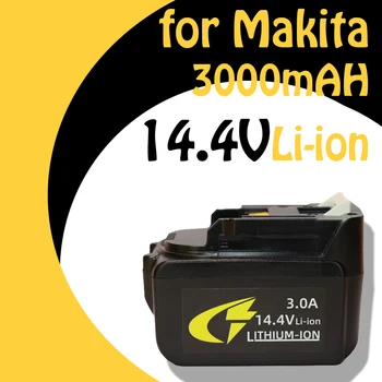 skirta Makitai 14.4V 3000Ah ličio jonų įkraunama baterija BL1430 194066-1 194065-3 Akumuliatoriniai elektriniai įrankiai
