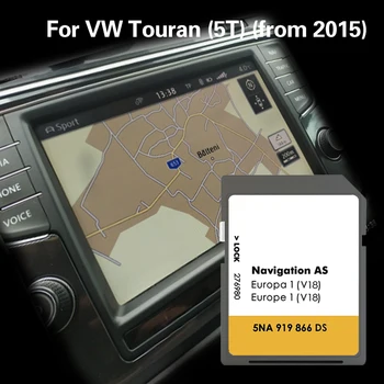 skirta VW Touran 5T nuo 2015 m. žemėlapio versija 2023 AS V18 navigacija SD GPS 32GB kortelė Suomija Nyderlandai Automobilių palydovinė navigacija