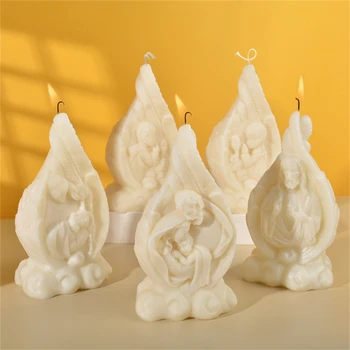 Skulptūra Žvakių forma Kalėdinės žvakės forma žvakių muilo gipso tortui gaminti Fondantas Šokoladinis namų dekoras