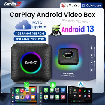 SM6225 CarlinKit CarPlay Ai Box Android 13 Smart Video Streaming Box OEM Car Multimedia Wireless CarPlay Android Auto 8+128G