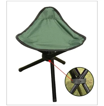 smallt Portable Camping trikampė taburetė Žygiai pėsčiomis Piknikas Žvejybos paplūdimys lauko parko suoliukas kėdė traukinys sulankstoma trikojė kėdė