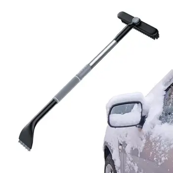 sniego šepetys su valytuvu 2 in 1 automobilio grandiklis sniego šepetys nešiojamas automobilio priekinis stiklas švarus sniego valiklis visureigių sunkvežimių automobiliams
