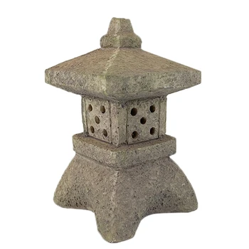 Sodo aksesuaras Ornamentas Saulės energija varoma derva Pagoda Žibintų rūmai Žibintai Bokšto statula Saulės lempa Sodo dekoras Paprasta naudoti