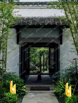 Sodo lauko šviestuvas Kraštovaizdžio parkas Augalų imitacija Derva Sodo lempos imitacija Bambuko vejos lempa