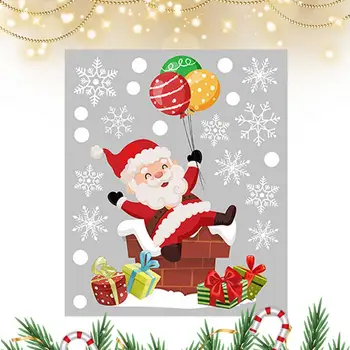 Stiklo lipdukas Snaigės lango lipdukas Kalėdiniai lipdukai Kalėdų senelis Sienų lipdukai Naujųjų metų kalėdinis dekoravimas Klijuoti namams