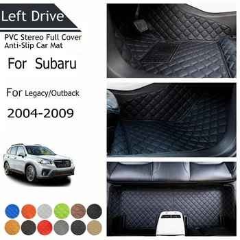 TEGART 【LHD】For Subaru For Legacy/Outback 2004-2009 Trijų sluoksnių PVC stereo pilnas dangtelis Neslystantys automobilių kilimėliai Grindys Automobilių priedai
