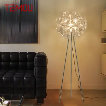 TEMOU Moderni senovinė grindų lempa Creative Simple Light Standing LED Dekoratyvinė namų svetainei Miegamasis