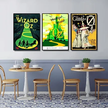The W-Wizard Of O-Oz Poster Kraft Club Bar Paper Vintage Poster Wall Art Painting Bedroom Study Stickers