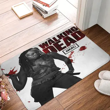 The Walking Dead Doormat Modern Polyeste Vonios kambario įėjimo grindų kilimėlis Prieškambario kilimėlis Durų kilimėlis Michonne dulkėms atsparus pėdų padas