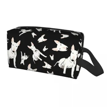 Travel David Bull Terrier Tualeto reikmenų krepšys Kawaii šunų gyvūnų kosmetikos makiažo organizatorius moterims Grožio saugojimo Dopp rinkinio dėklas
