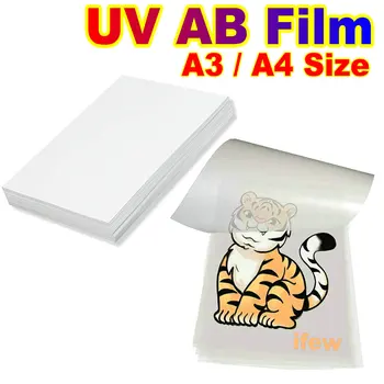 UV DTF spausdinimas UV A plėvelės UV DTF spausdintuvas 50M 200M UV B plėvelės perkėlimas į stiklo keramikos metalo telefono dėklą netaisyklingos formos paviršiui